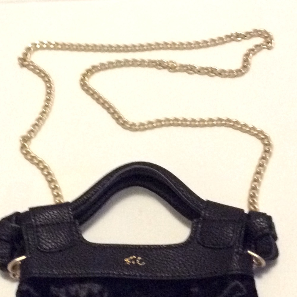 FOLEY AND CORINNA BLACK CRUSHED VELVET MINI BAG - Picture 4 of 6